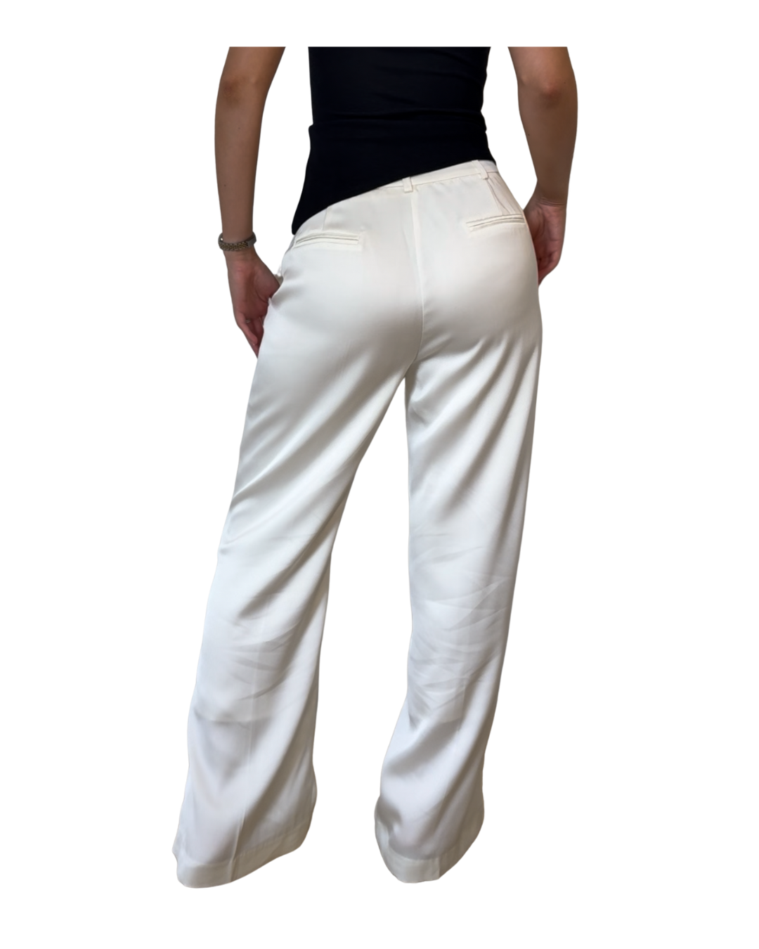 Ecru Column Trousers