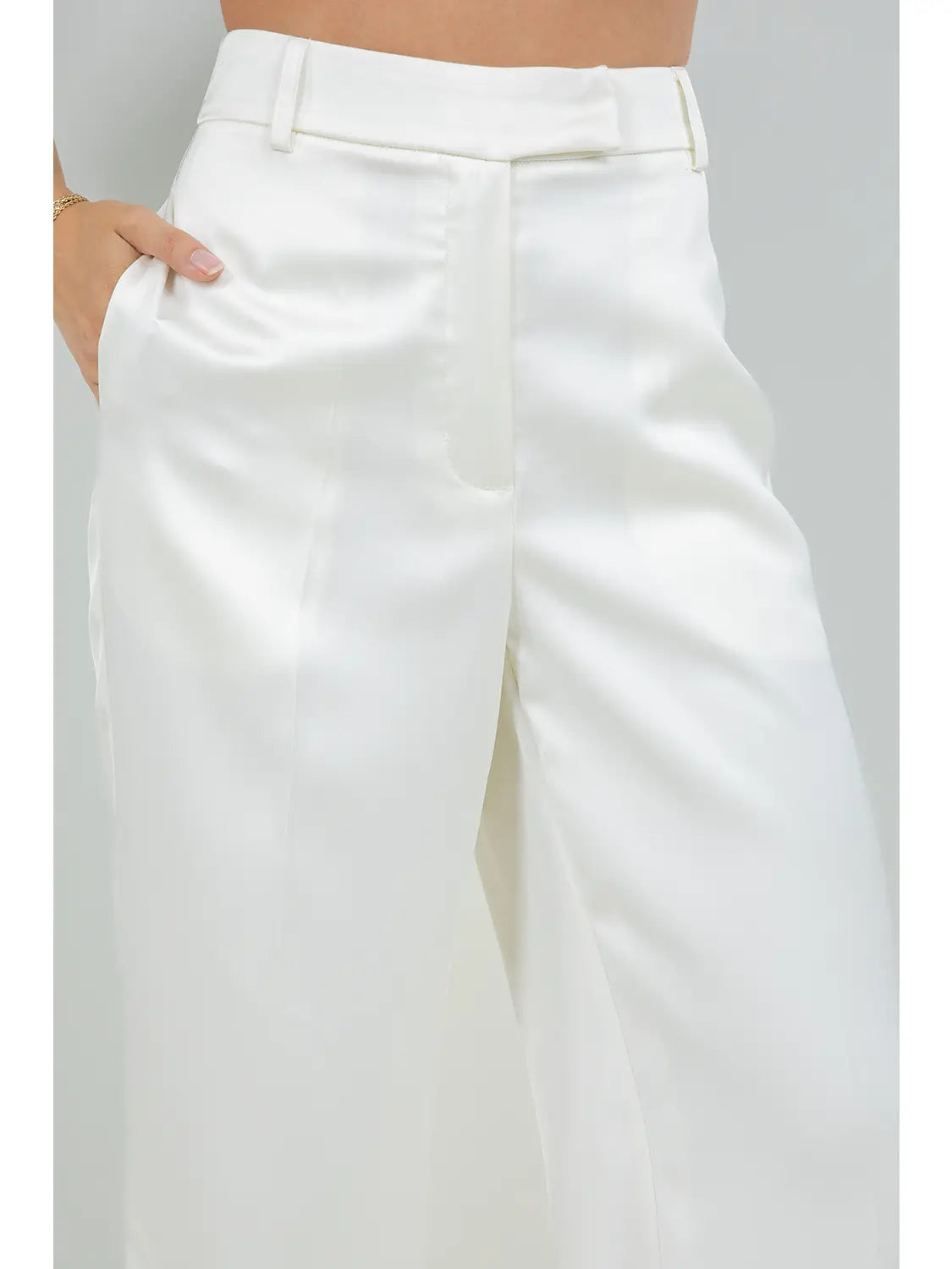 Ecru Column Trousers