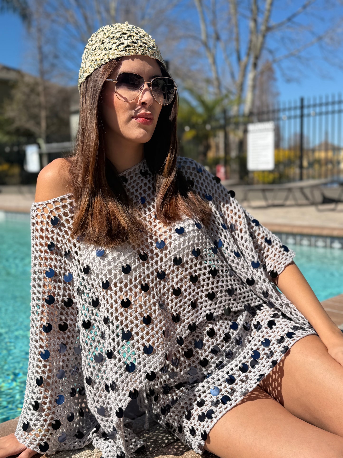 Seafoam Shell Poncho