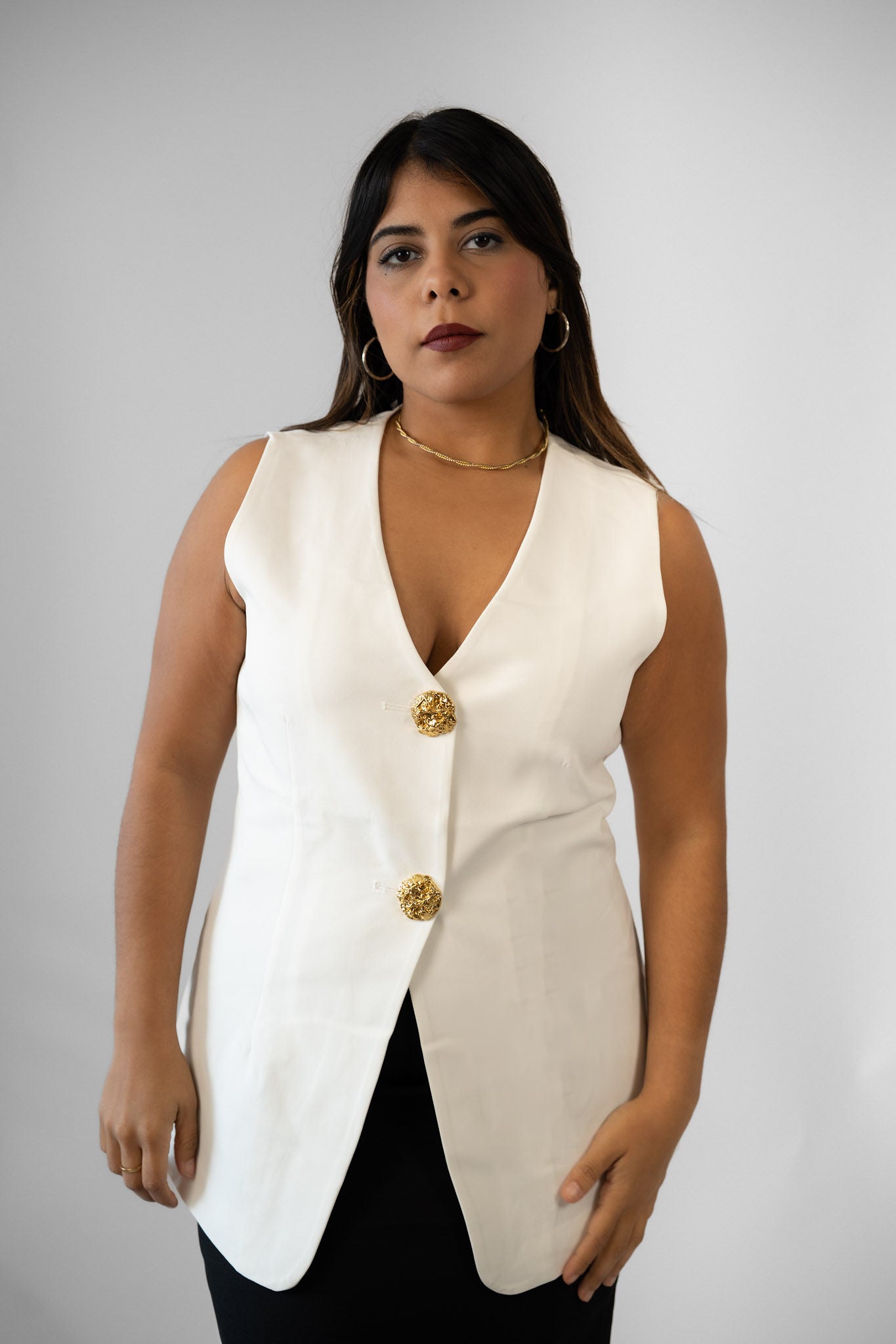 White Tailored Vest