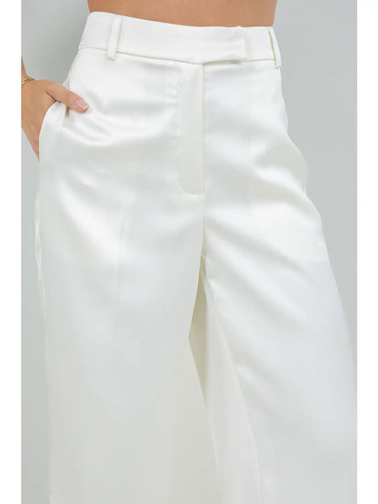 Ecru Column Trousers