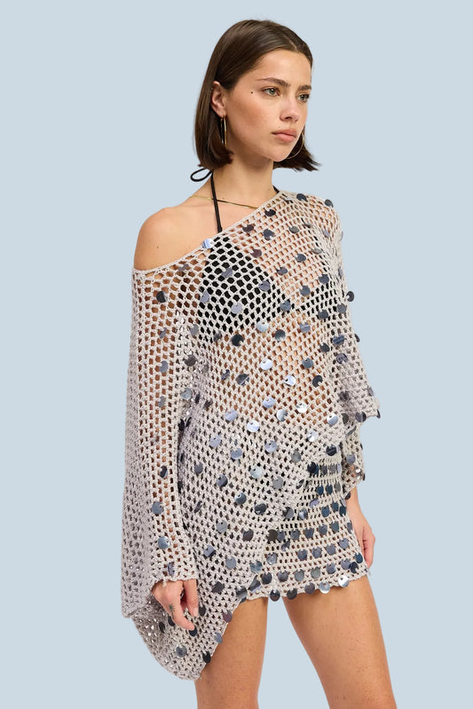 Seafoam Shell Poncho
