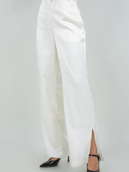 Ecru Column Trousers